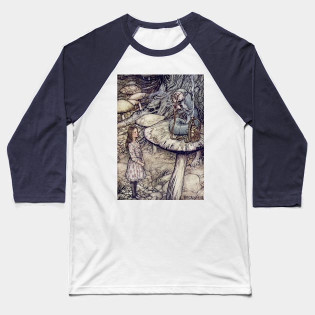 Alice In Wonderland - Arthur Rackham - 3 Baseball T-Shirt by Illustration Station